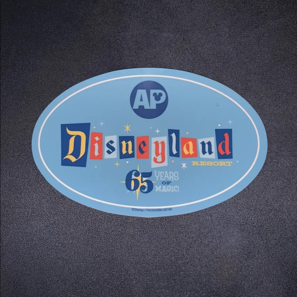 Disneyland Resort Legacy Annual Pass Holder Exclusive 65th Anniversary Magnet